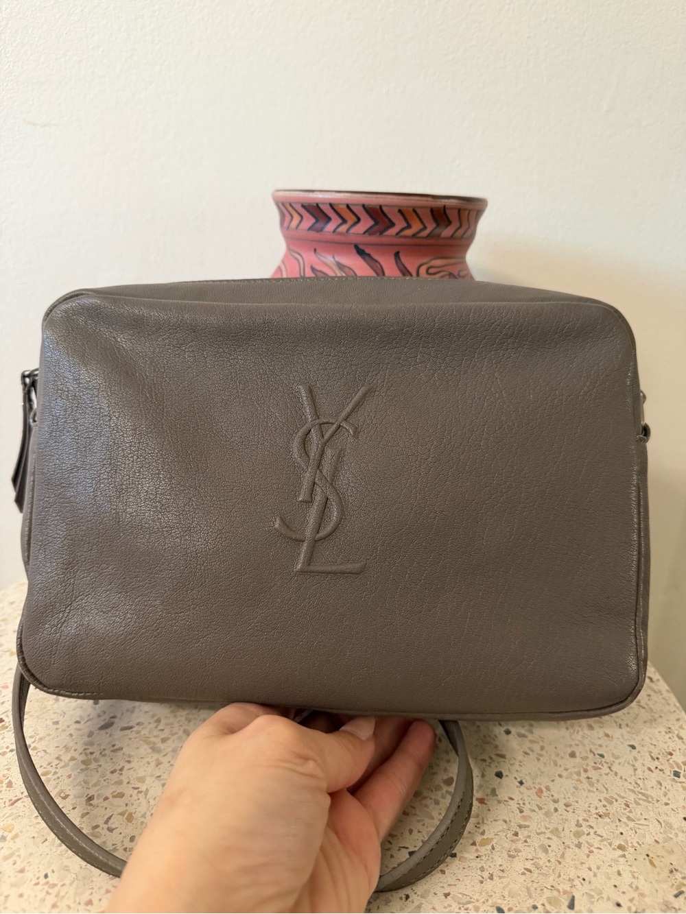 Saint Laurent Lou Camera Bag with Embossed YSL Logo - Picture 15 of 15